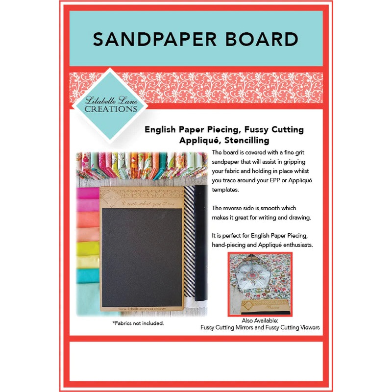 Sandpaper Board for EPP or Applique
