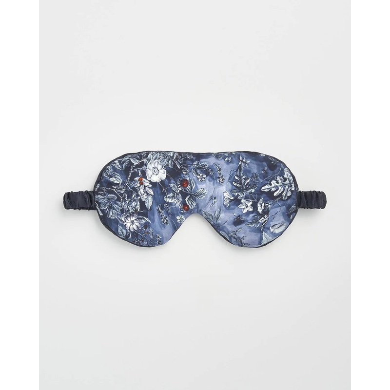 Fable England Nocturnal Garden Sleep Mask Midnight Blue