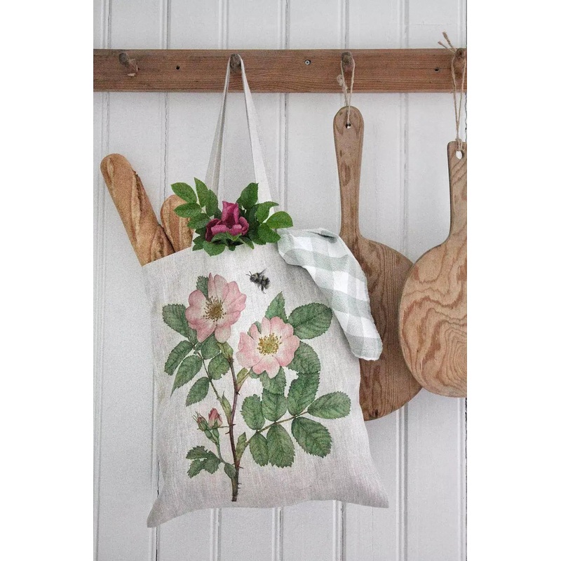 Emma Sjodin: Tote Bag in Linen {Wild Rose}