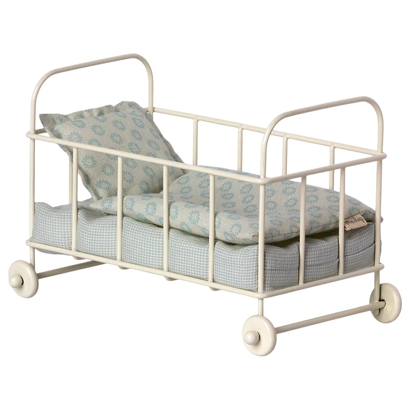 Maileg Cot Bed, Micro-Blue