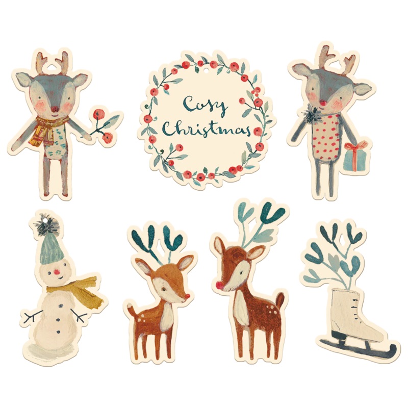 Maileg Gift Tags, Cosy Christmas 14 pcs