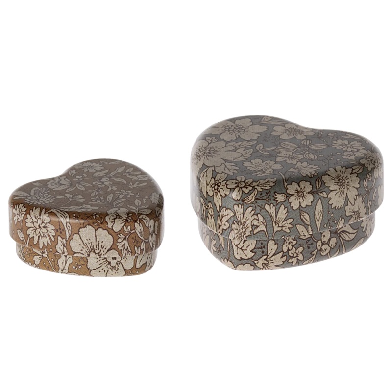 Maileg Metal Heart Box, 2 pcs