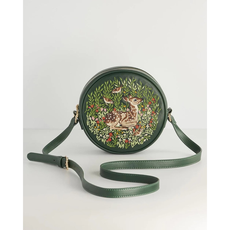 Fable England Chloe Fawn Circle Bag Green