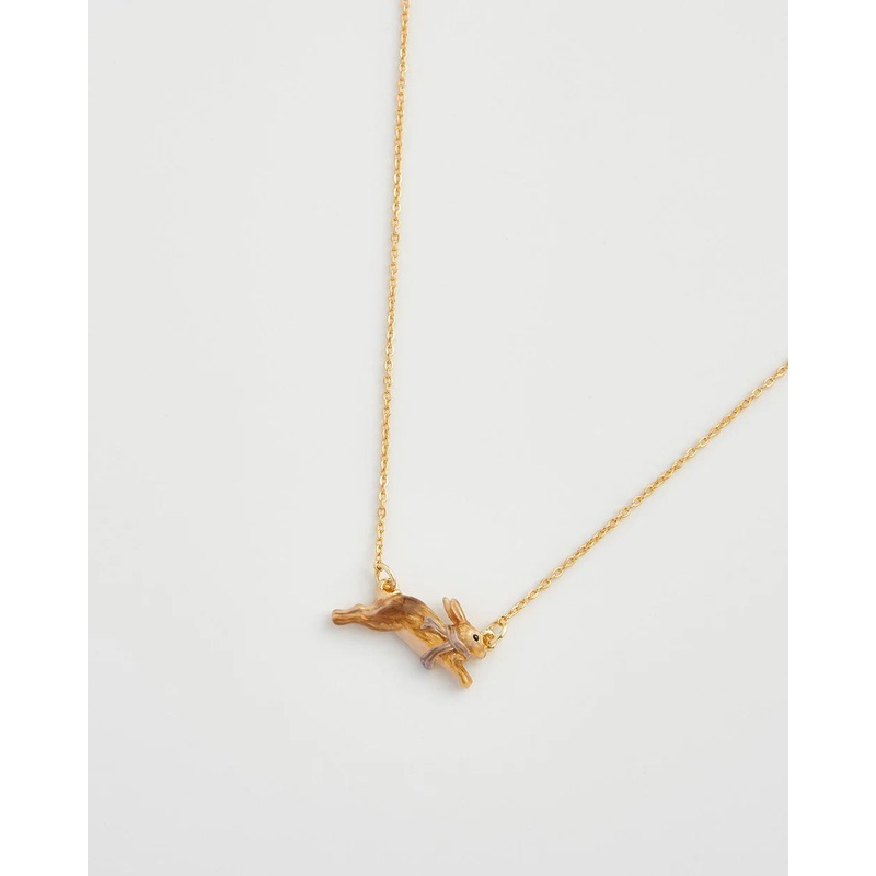 Fable England Cosy Bunny Charm Necklace