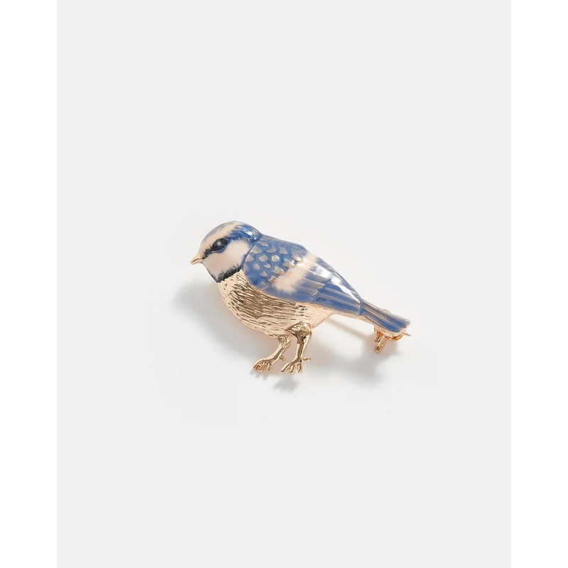 Fable England Enamel Blue Tit Brooch