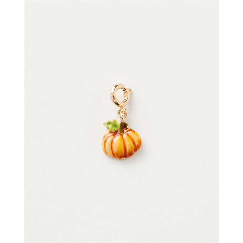 Fable England Enamel Pumpkin Charm