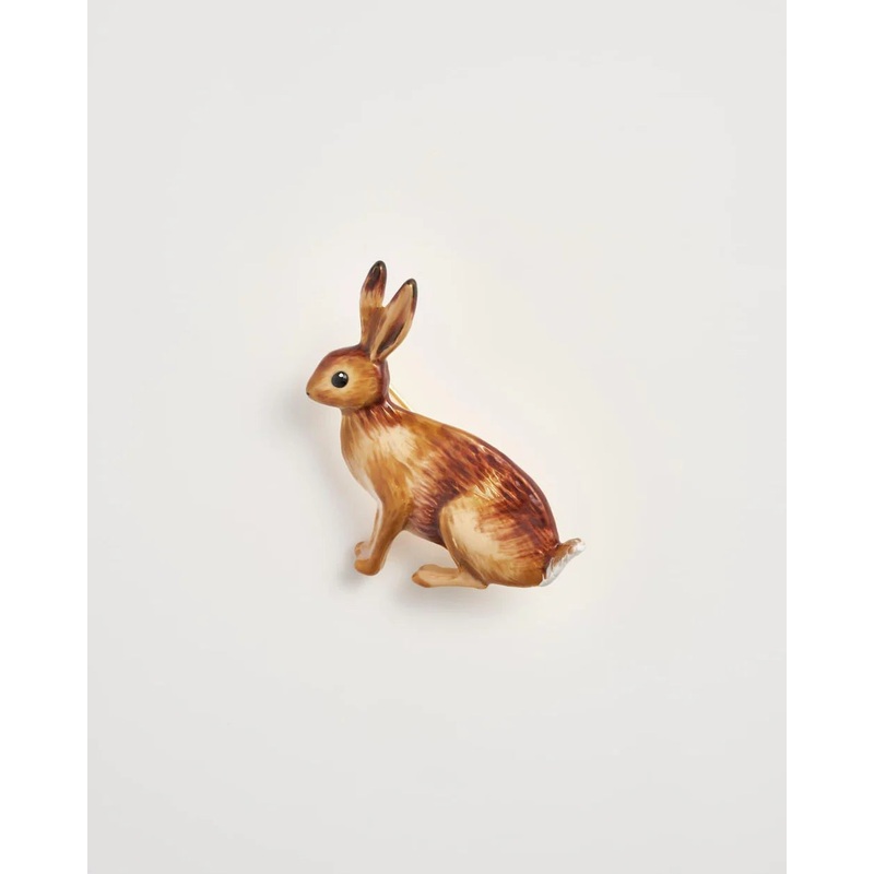 Fable England Enamel Rabbit Brooch