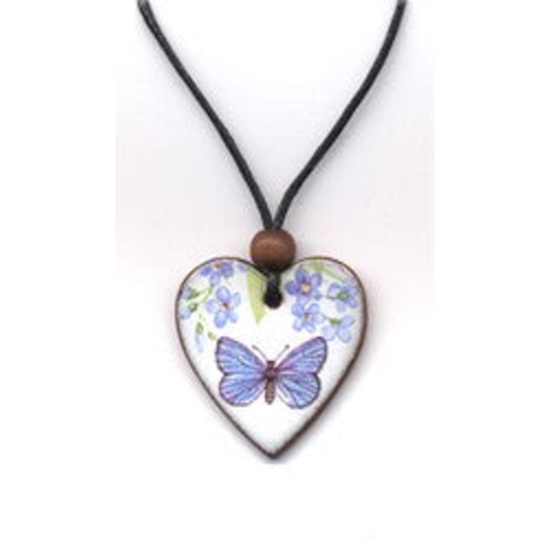 Stockwell Ceramics Pendant {Heart Butterfly}