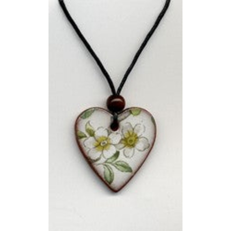 Stockwell Ceramics Pendant {Heart Magnolia}