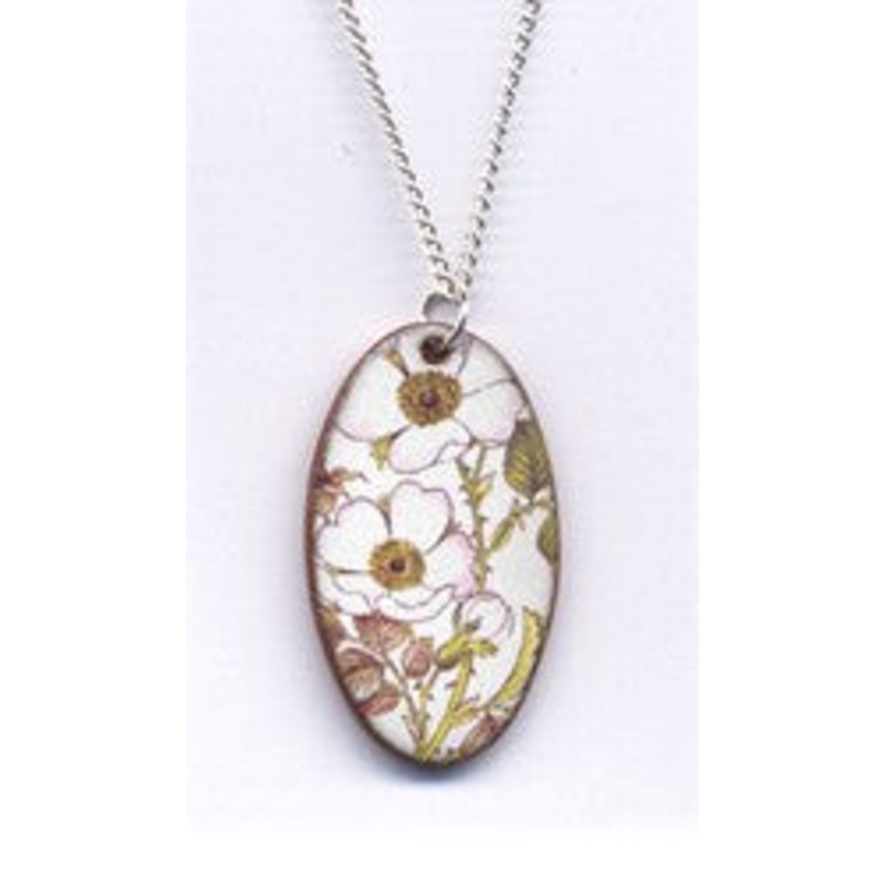Stockwell Ceramics Pendant {Oval Magnolia}