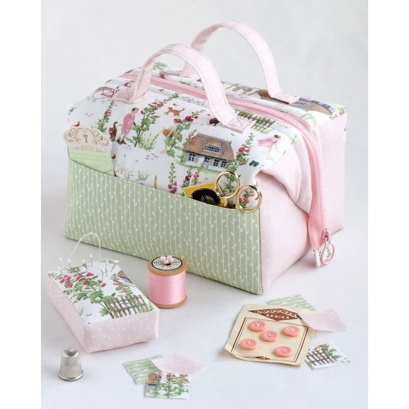 Sewing Caddy FULL KIT: WITH fabric, Pattern, Clasp & Zipper