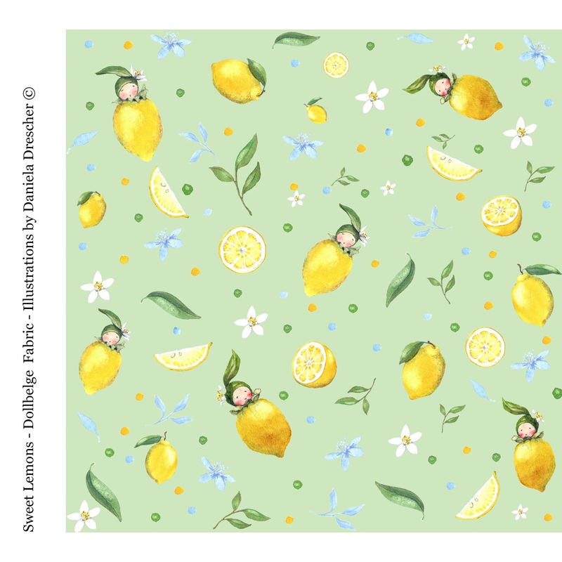 Dollbelge Fabric Sweet Lemons