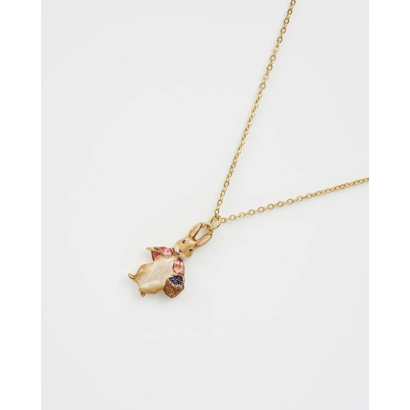 Fable England Peter Rabbit: Cottontail with Basket Necklace