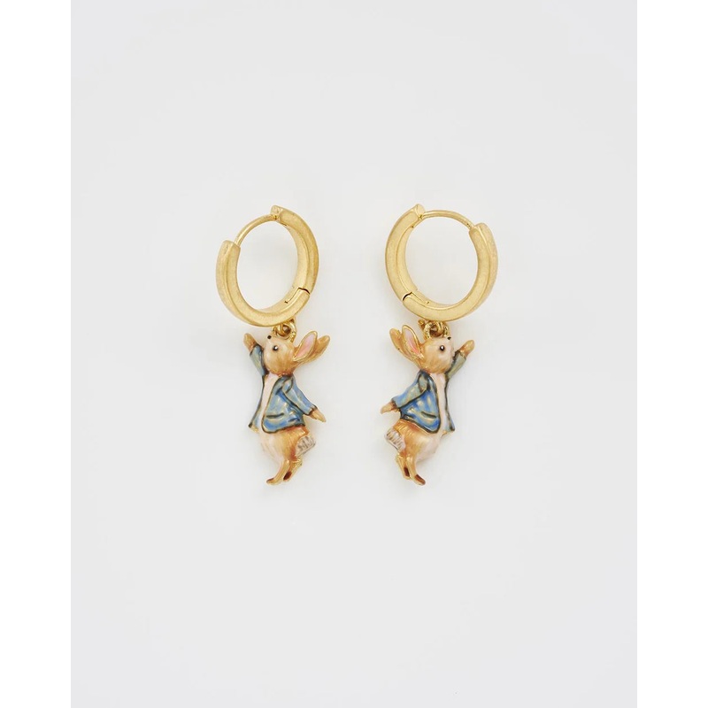 Fable England Peter Rabbit: Peter Rabbit Charm Huggie Earrings