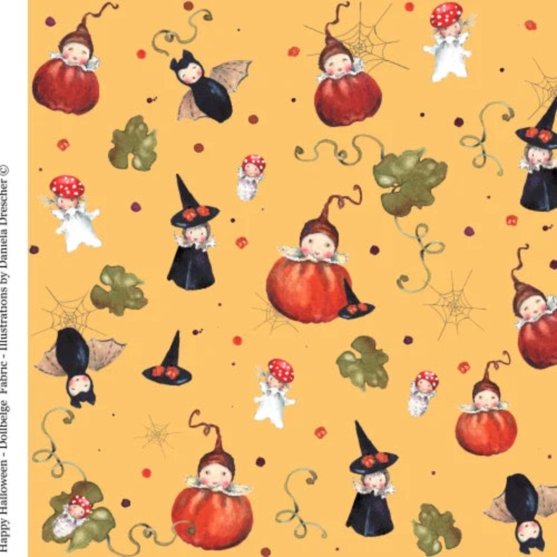 Dollbelge Fabric Happy Halloween