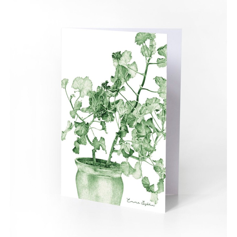 Emma Sjodin: Greeting Card, Geranium