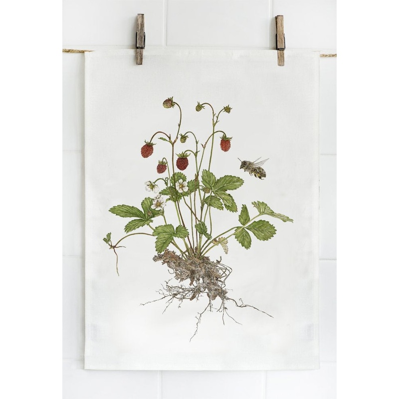 Emma Sjodin: Linen Towel, Woodland Strawberries