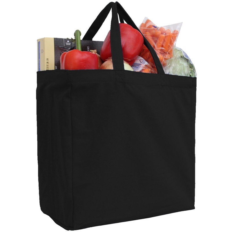 Canvas Tote – Black – 100% Cotton- 14x14x7.5