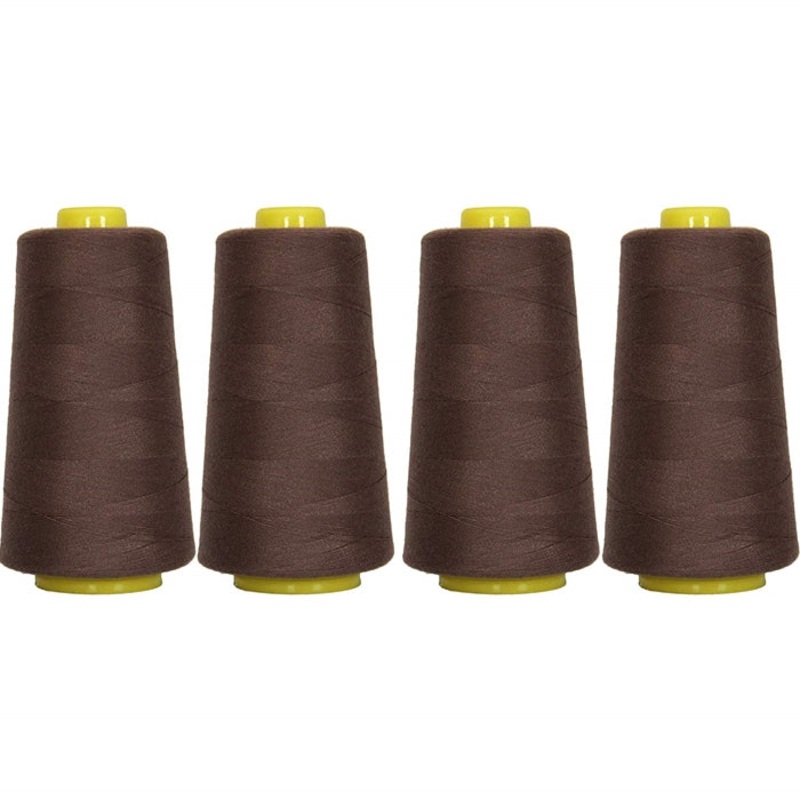 Four Cone Set of Polyester Serger Thread – Expresso 399 – 2750 Yards Each