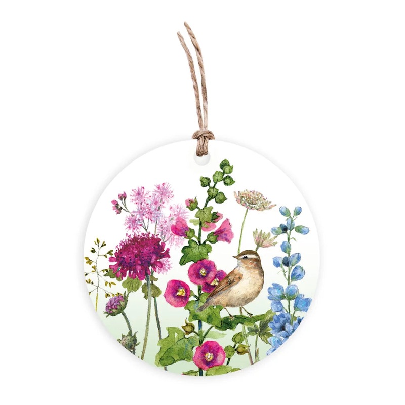 Gift Tag Hollyhocks