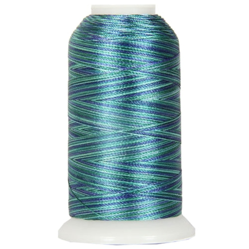 Multicolor Polyester Embroidery Thread No. 17 – Variegated Teal Ocean