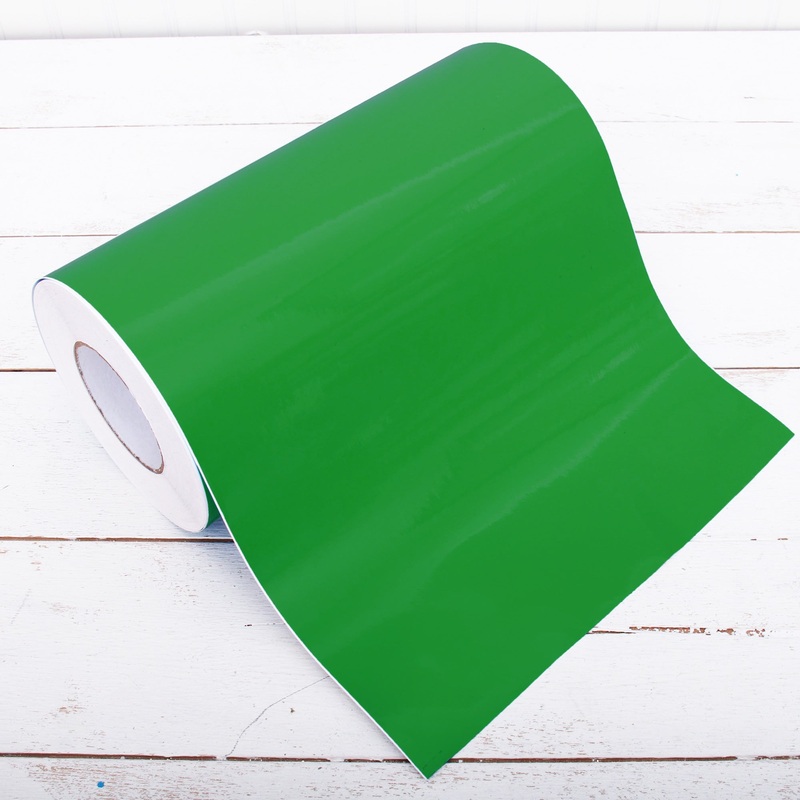 Permanent Vinyl Adhesive Bright Green – Huge Roll – 12″ Wide X 55 Yd Roll