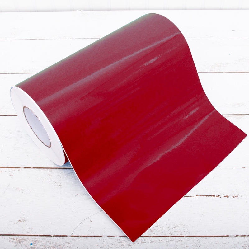 Permanent Vinyl Adhesive Dark Red – 12″ Wide X 5 Yd Roll