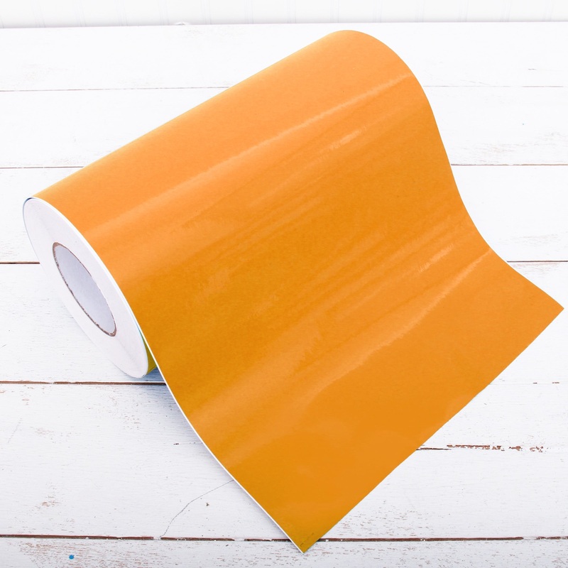 Permanent Vinyl Adhesive Orange-Yellow – 12″ Wide X 5 Yd Roll