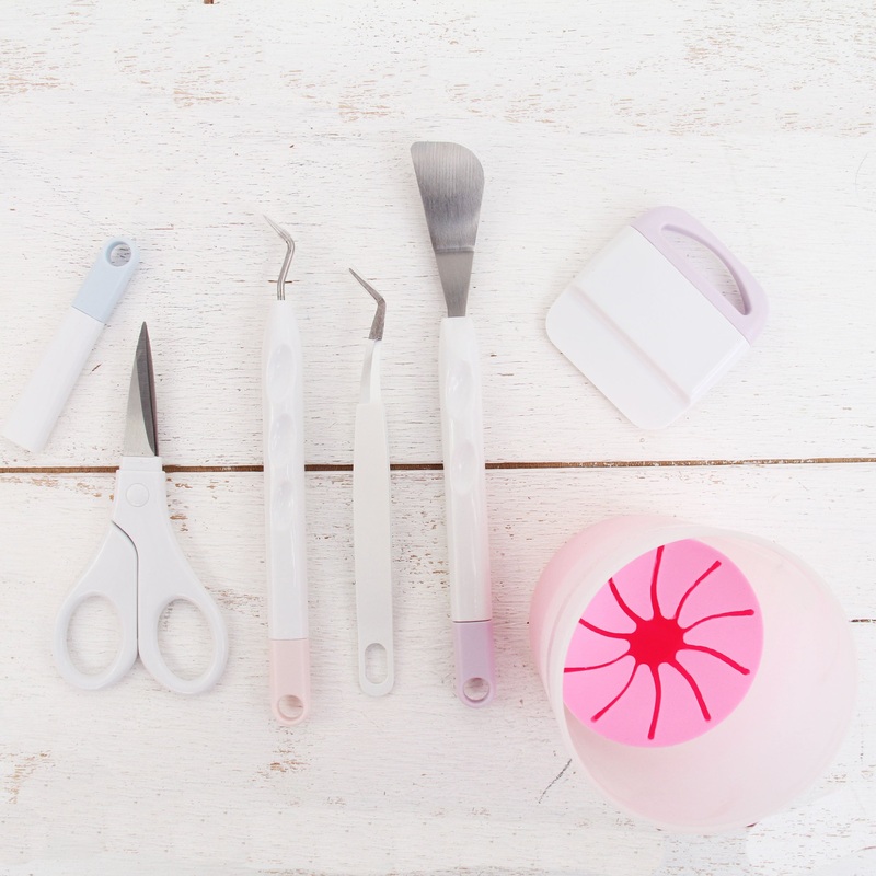 7 Piece Pink Craft Vinyl Tool & Accessories Kit for Cricut and Silhouette Machines