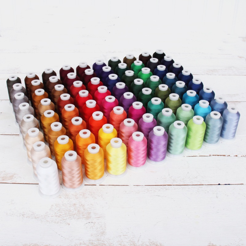 80 Colors of Rayon Thread Set – 1000 Meters