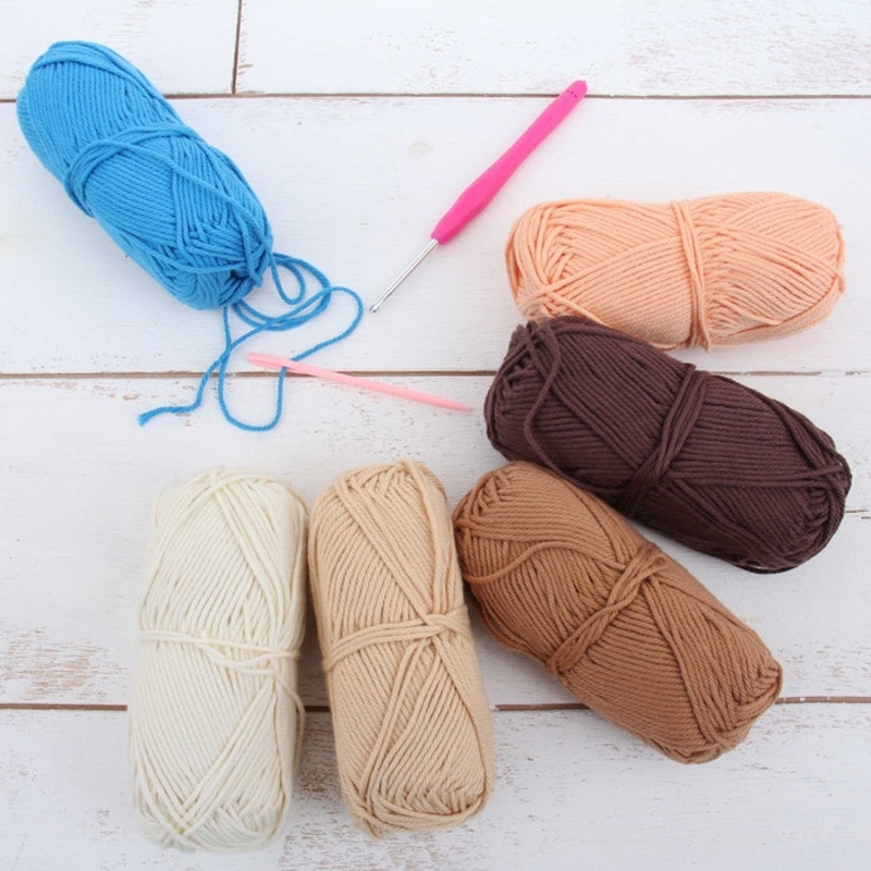Crochet 100% Pure Cotton Yarn #4 Set  – 6 Pack of French Bouquet Colors