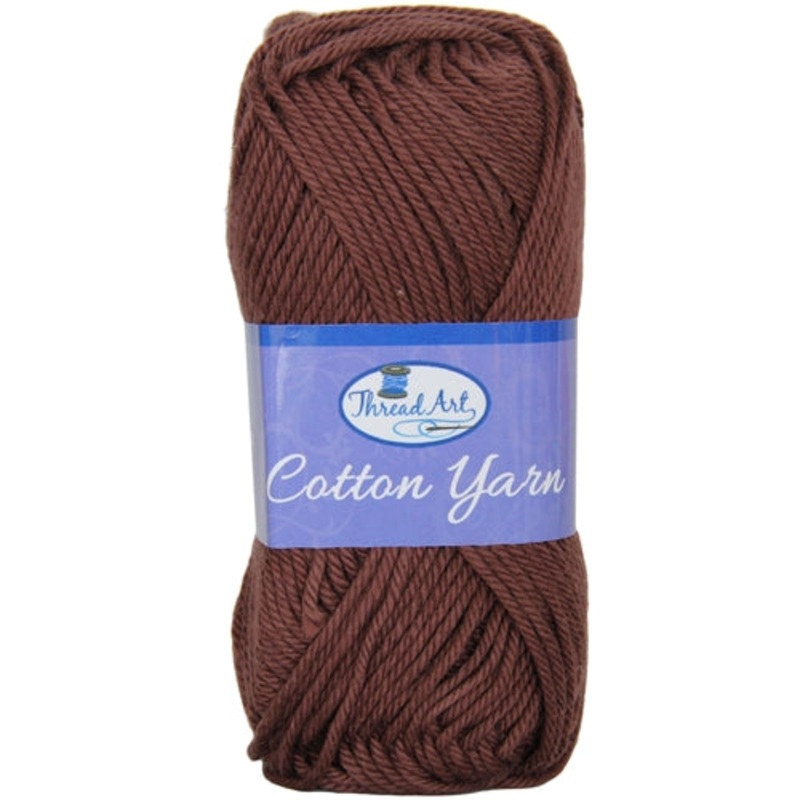 Crochet Cotton Yarn – #4 – Brown – 50 gram skeins – 85 yds