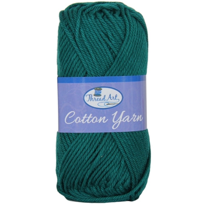 Crochet Cotton Yarn – #4 – Dark Green – 50 gram skeins – 85 yds