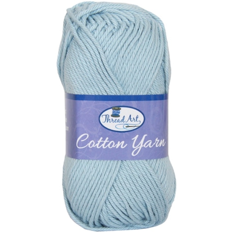 Crochet Cotton Yarn – #4 – Lt. Blue – 50 gram skeins – 85 yds