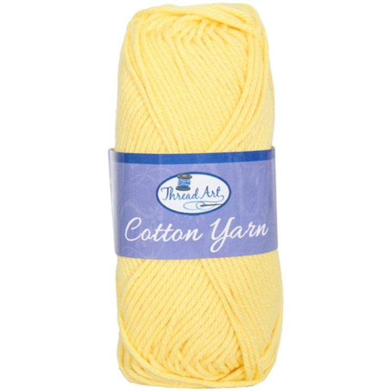 Crochet Cotton Yarn – #4 – Lt. Yellow – 50 gram skeins – 85 yds