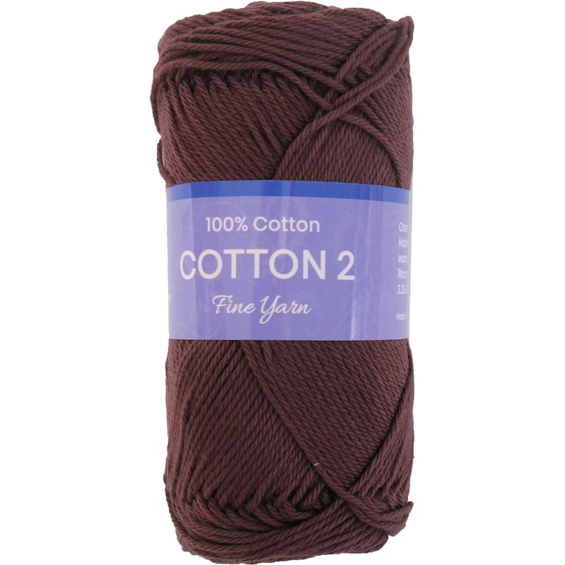 Crochet Cotton Yarn – Brown – #2 Sport Weight – 50 gram skeins – 165 yds