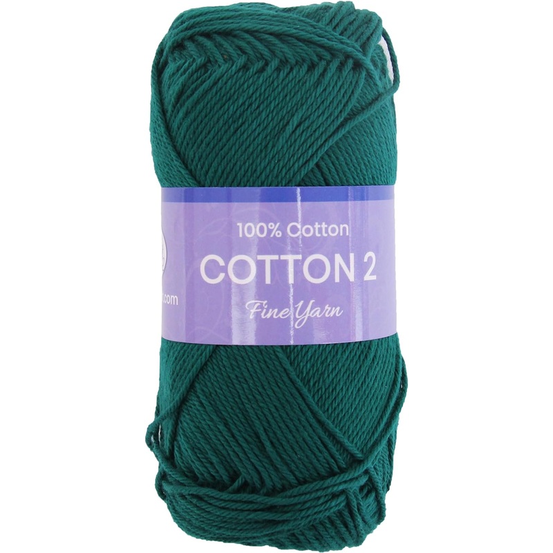 Crochet Cotton Yarn – Dark Green – #2 Sport Weight – 50 gram skeins – 165 yds
