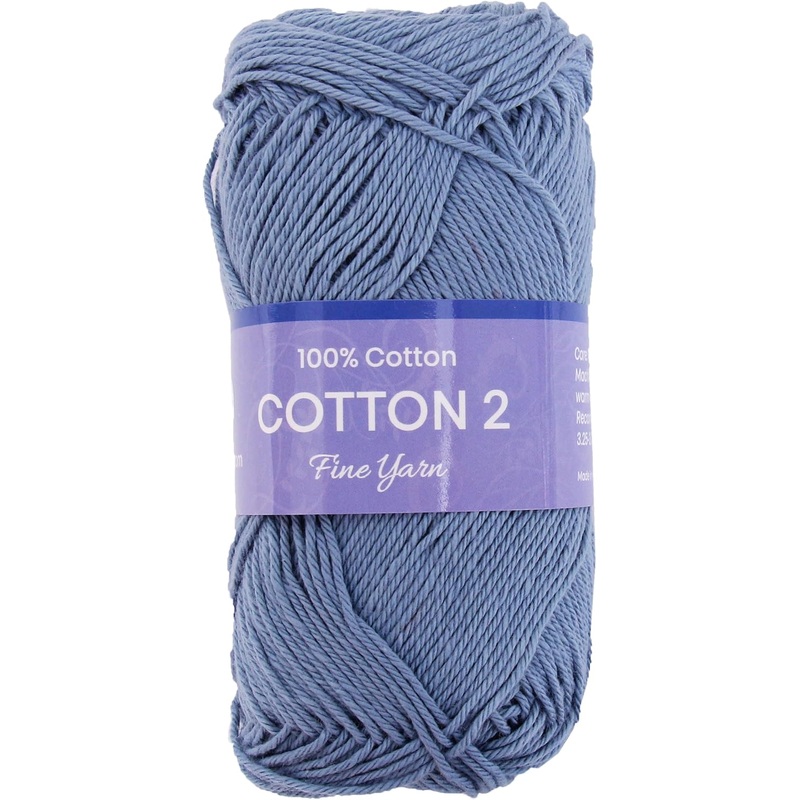 Crochet Cotton Yarn – Denim – #2 Sport Weight – 50 gram skeins – 165 yds