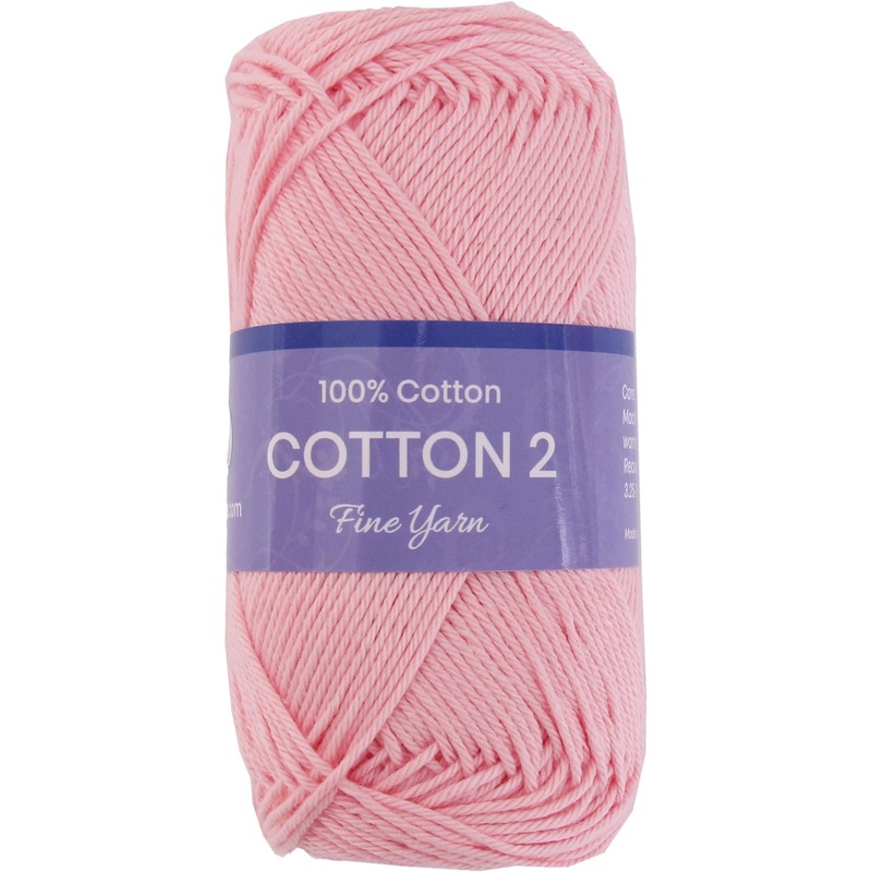 Crochet Cotton Yarn – Light Pink – #2 Sport Weight – 50 gram skeins – 165 yds