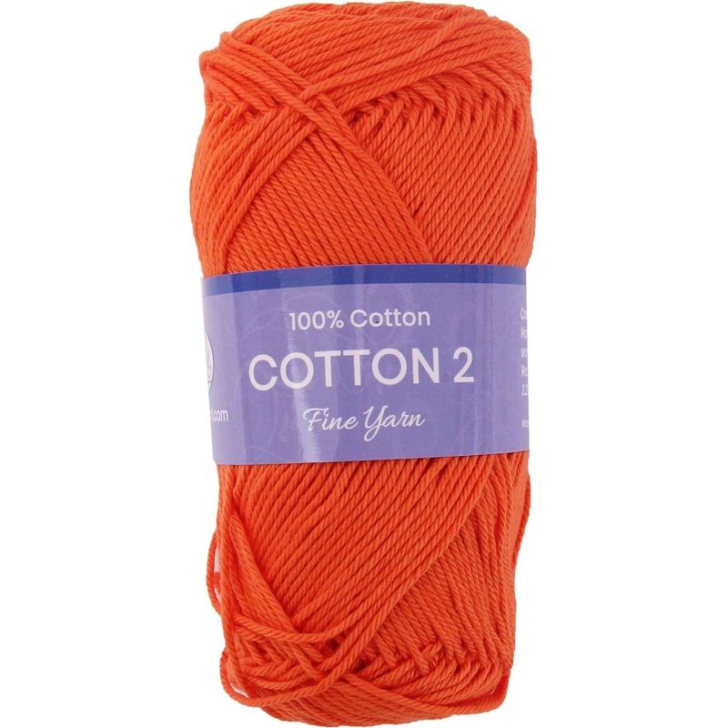 Crochet Cotton Yarn – Orange – #2 Sport Weight – 50 gram skeins – 165 yds