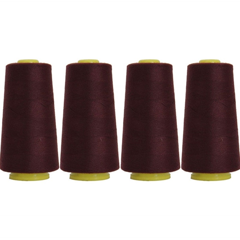 Four Cone Set of Polyester Serger Thread – Mahogany 300 – 2750 Yards Each