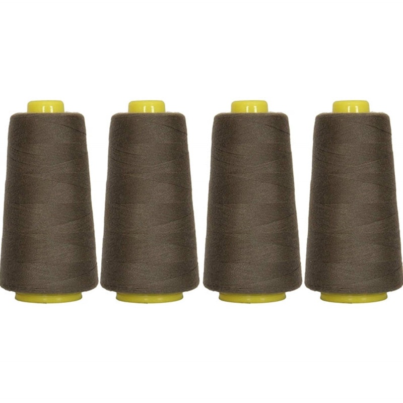 Four Cone Set of Polyester Serger Thread – Pewter 330 – 2750 Yards Each