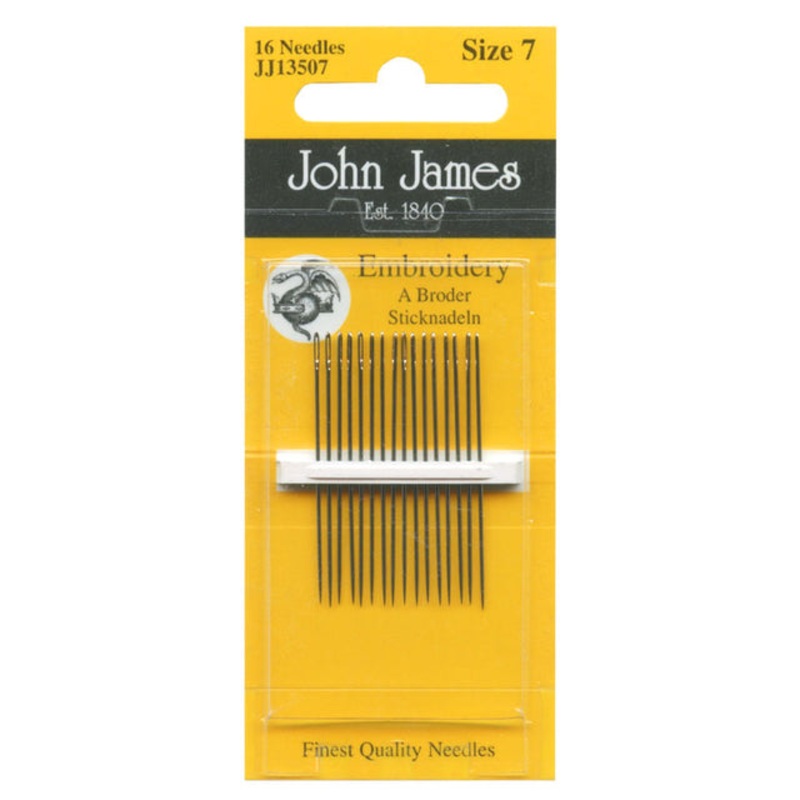John James Hand Needles Embroidery Size 7