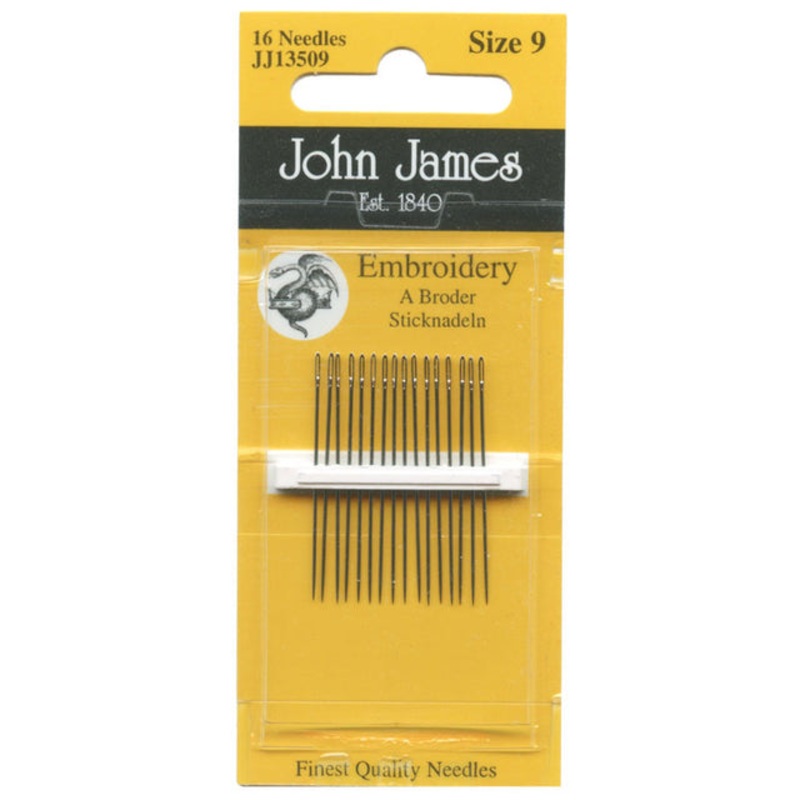 John James Hand Needles Embroidery Size 9