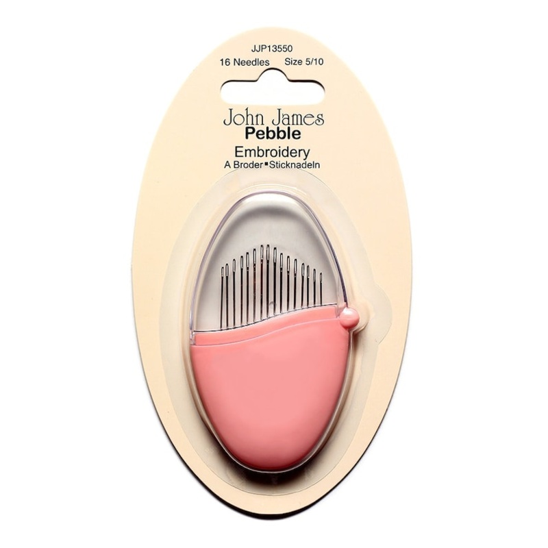 John James Pink Pebble Embroidery Needles 16-Size 5/10
