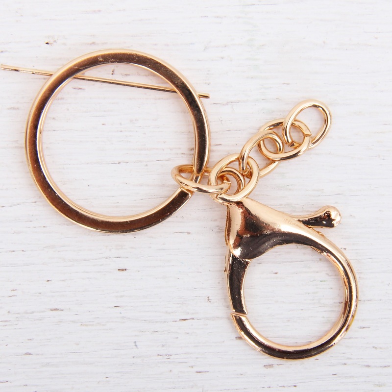 Set of 5 Key Chains with Gold Lobster Clasp
