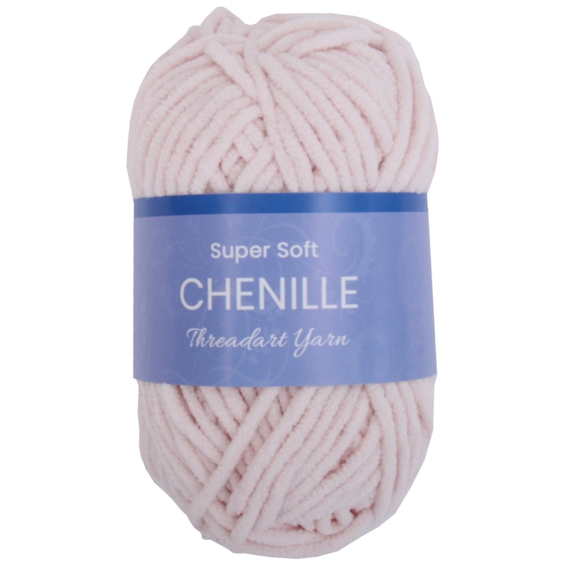Super Soft Chenille Yarn – #5 – Blush Pink – 50 gram skeins – 60 yds