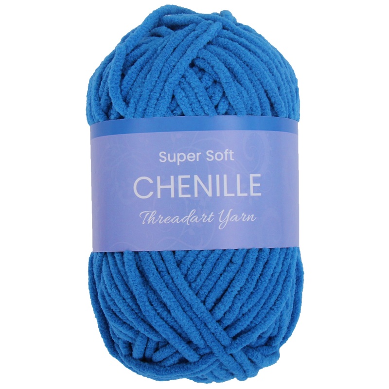 Super Soft Chenille Yarn – #5 – Dark Turquoise – 50 gram skeins – 60 yds
