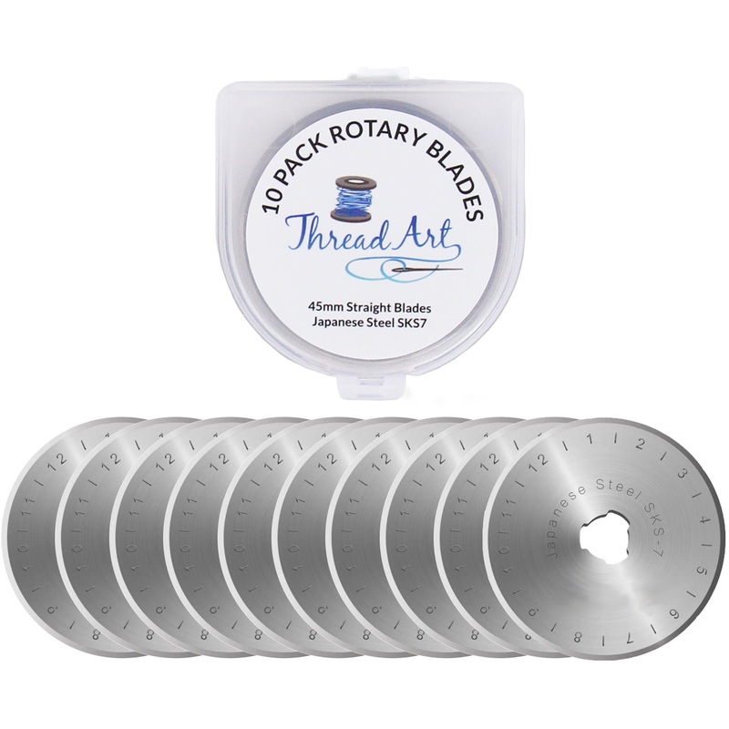 Threadart 10 Pack 45mm Rotary Cutter Blades