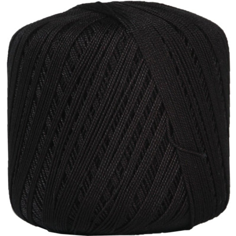 Cotton Crochet Thread – Size 10 – Black – 175 Yds